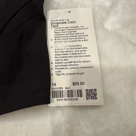 Lululemon Women's Black Sports Bra tank top - Picture 2 of 4